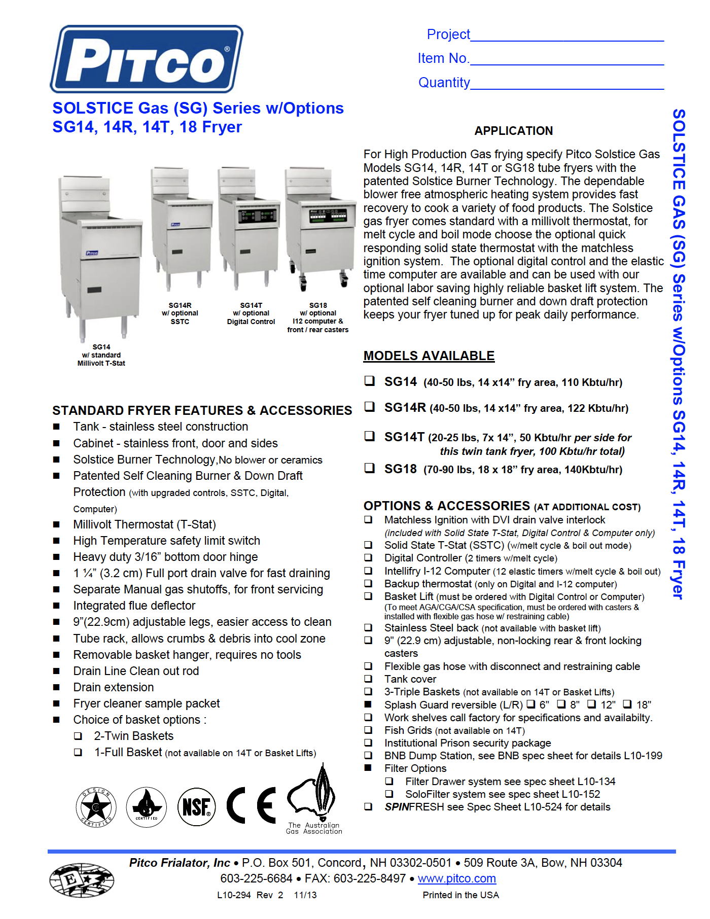 Pride Specsheets Pitco The World