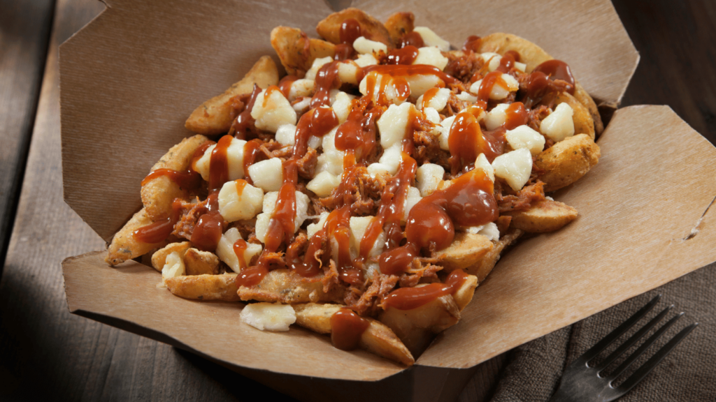 Poutine in a to-go box